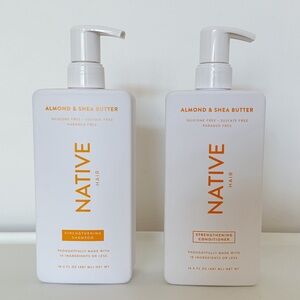 NEW Native Almond and Shea Butter shampoo and conditioner set